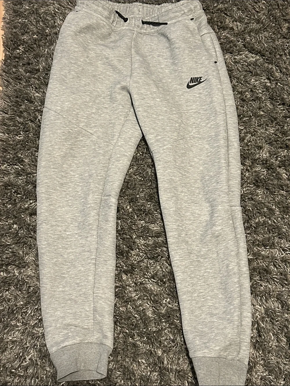 Nike Kids Light Gray Slim Fleece Joggers